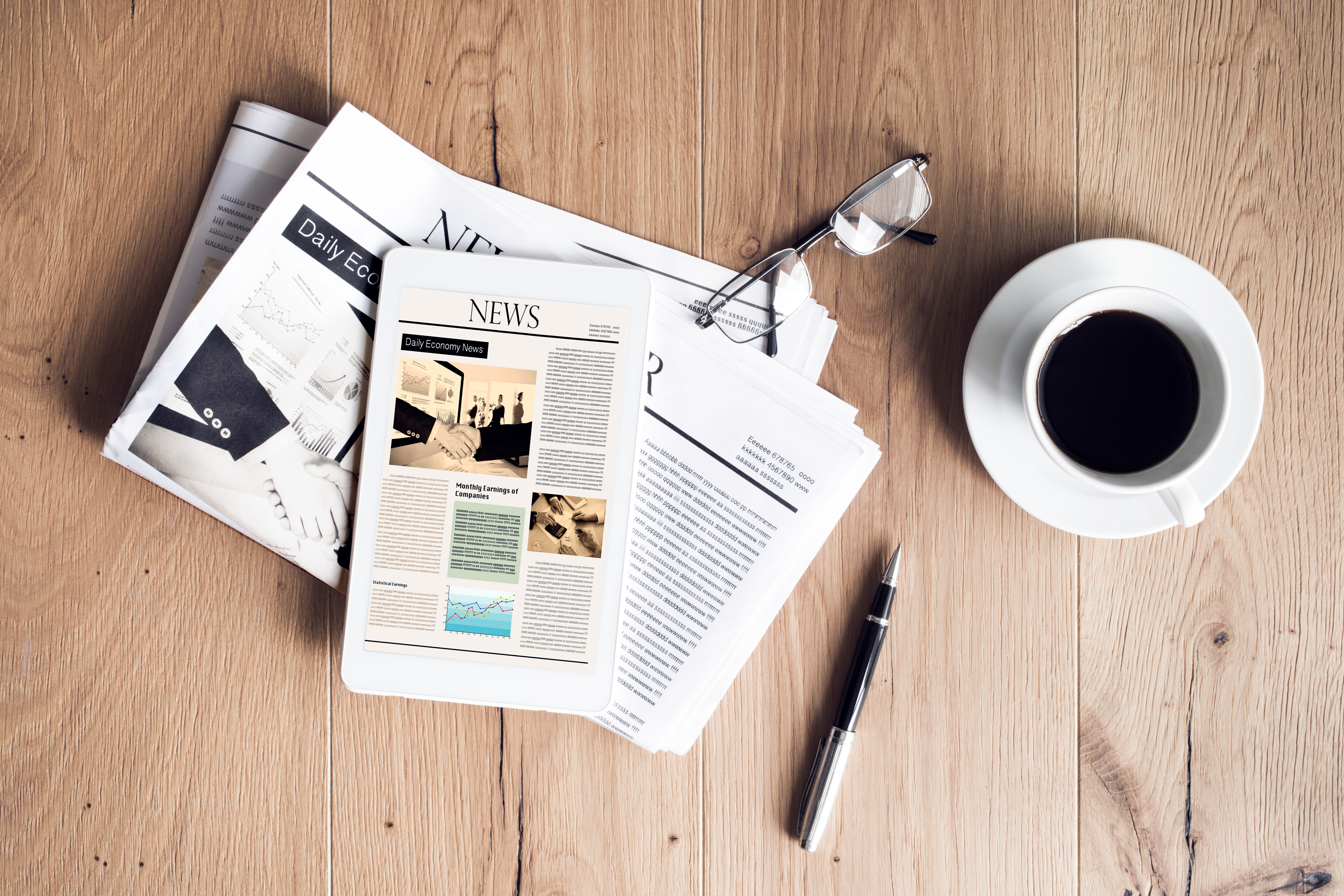 news and coffee